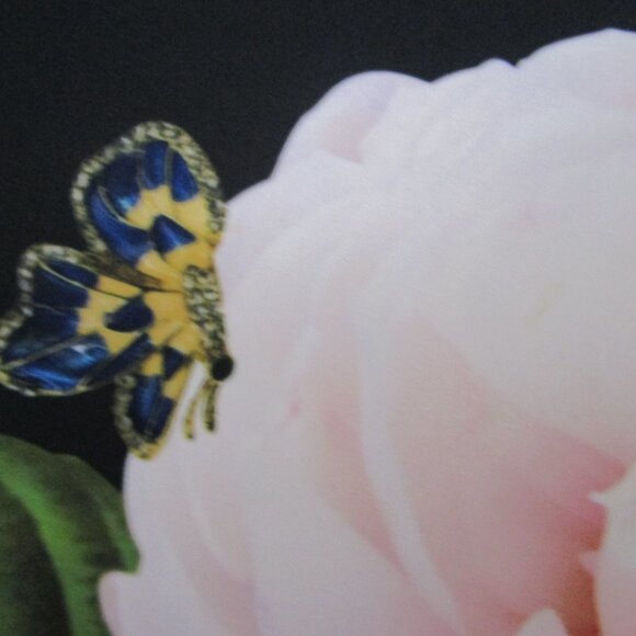 Pullover Knit Sweatshirt Sweater Top Floral Butterflies - Picture 5 of 10